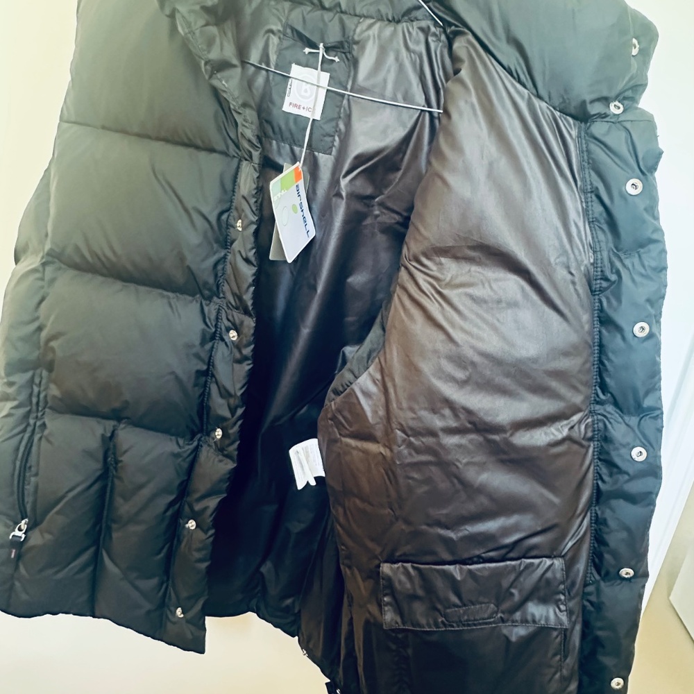 Bogner Black Puffer Ski Vest with Shield Patch - Picture 3 of 5